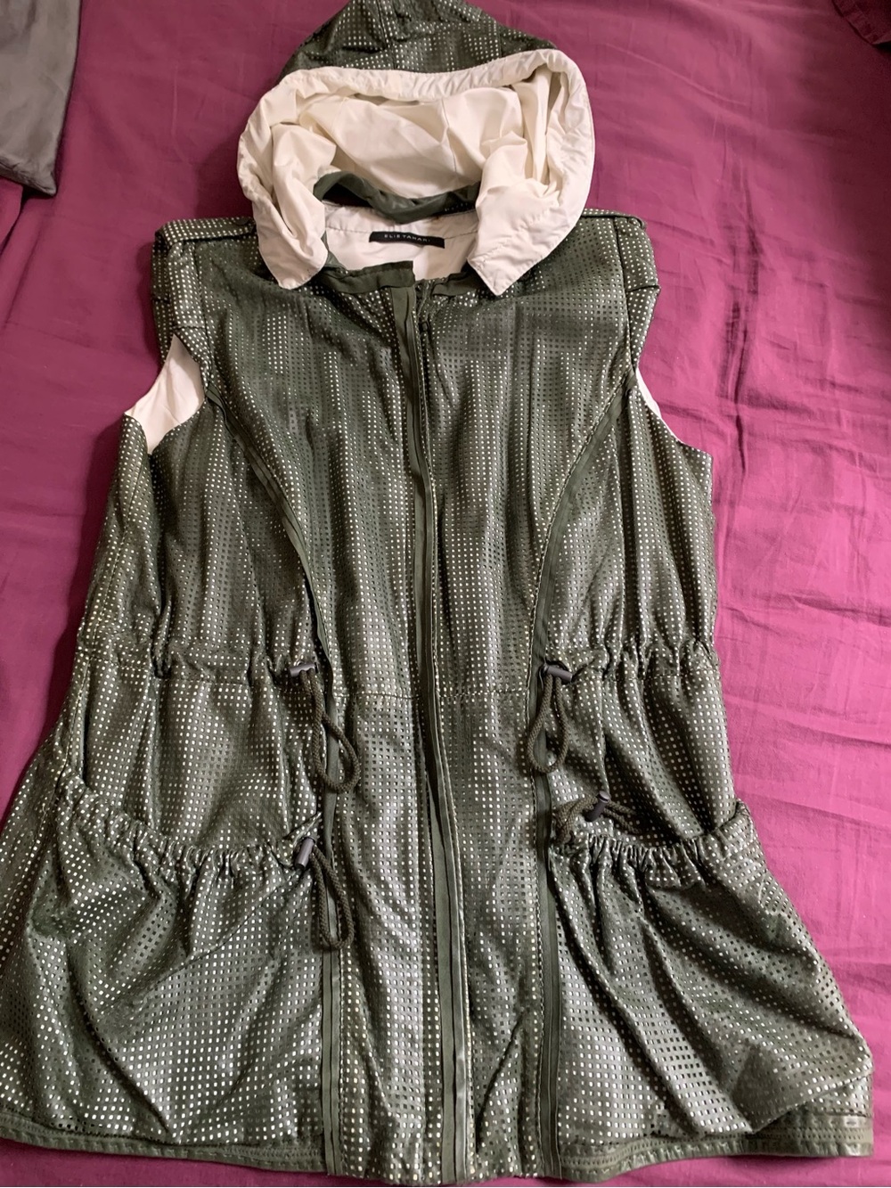Leather perforated vest by Elie Tahari size L. NWOT